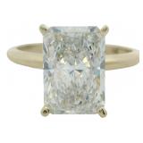 14kt Gold 3.09 ct Radiant Cut VS Lab Diamond Ring