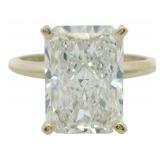 14kt Gold 4.63 ct Radiant Cut VS Lab Diamond Ring