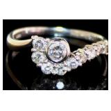 Platinum 1/2 ct Natural Brilliant Diamond Ring