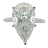 14kt Gold 4.71 ct Pear Cut VS Lab Diamond Ring