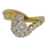 18k Gold 1.00 ct Natural Brilliant Diamond Ring