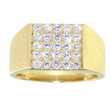 Men's 1.00 ct 5 Row Diamond Ring