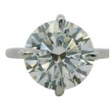 Platinum 4.05 ct Round VS Lab Diamond Ring