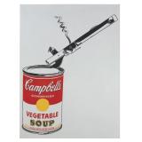 Campbell's Soup w/Can Opener Canvas by Andy Warhol