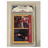 1990 NBA Hoops #385 Johnson & Jordan Card