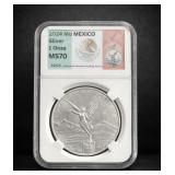 2024 MS70 1 Onza Silver Libertad