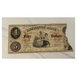 $5 Exchange Bank of Columbia Note