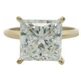 14kt Gold 4.04 ct Princess Cut VS Lab Diamond Ring