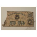 50 Cent State of Alabama Bank Note