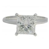 14k Gold 2.35 ct Princess Cut VS Lab Diamond Ring