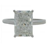 14kt Gold 3.07 ct Radiant Cut VS Lab Diamond Ring