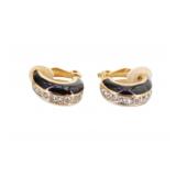 Nina Ricci Rhinestone Clip On Earrings