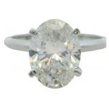 14kt Gold 2.59 ct Oval Cut VS Lab Diamond Ring
