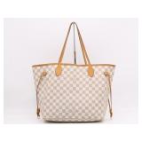 Louis Vuitton Damier Azur Neverfull MM Tote Bag