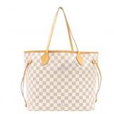 Louis Vuitton Damier Azur Neverfull MM Tote Bag