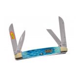 Steel Warrior Cancun Blue Bent Congress Knife
