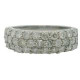 Platinum 1.00 ct Natural Brilliant Diamond Ring