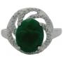 Oval 2.41ct Natural Emerald & Diamond Ring