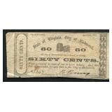 1862 60 Cent Virginia Note