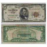1929 $5 Chicago Federal Reserve Bank Note