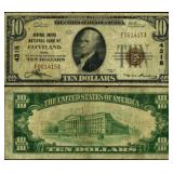 1929 $10 Cleveland OH Bank Note