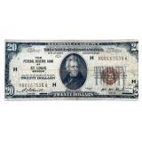 1929 $20 St.Louis Federal Reserve Bank Note