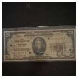 1929 $20 New York Federal Reserve Bank Note
