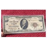 1929 $10 Cleveland National Bank Note