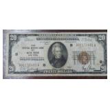 1929 $20 New York National Bank Note