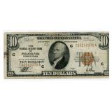 1929 $10 Philadelphia National Currency Note