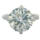 Platinum 4.05 ct Round VS Lab Diamond Ring