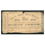 1862 60 Cent State of Virginia Note