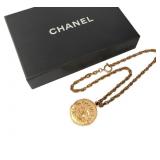 Chanel Coco Coin Gold Necklace