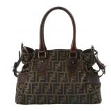 Fendi Zucca Boston Bag