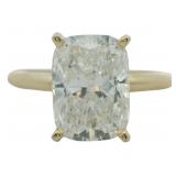 14kt Gold 3.05 ct Cushion Cut VS Lab Diamond Ring