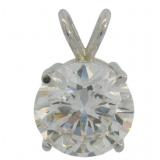 14k Gold 4.16 ct Round VS Lab Diamond Pendant