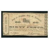 1862 60 Cent Virginia Note