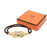 Hermes Atame Double Tour Wrap Leather Bracelet