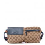 GUCCI MONOGRAM WEB BELT BAG