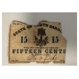 15 Cent State of South Carolina note