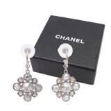 Chanel A12W Coco Mark Rhinestone Earrings