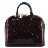 Louis Vuitton Vernis Alma PM Amarante Handbag