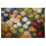 Chrysanthemums Giclee Canvas by Claude Monet