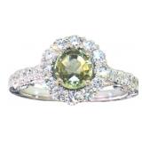 14kt Gold 1.81 ct GIA Sapphire & Diamond Ring