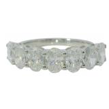 Brilliant 2.25 ct Oval Cut VS Lab Diamond Band
