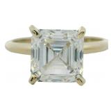 14kt Gold 3.03 ct Asscher Cut VS Lab Diamond Ring