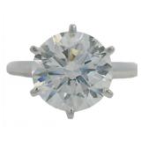 14kt Gold 4.17 ct Round Lab Diamond Ring
