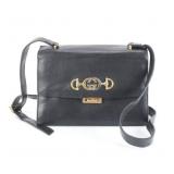 Gucci GG Canvas Zumi Leather Shoulder Bag