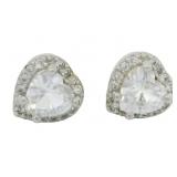 1Brilliant 2.00 ct White Sapphire Stud Earrings