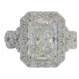 10kt Gold 4.21 ct Radiant Cut Lab Diamond Ring